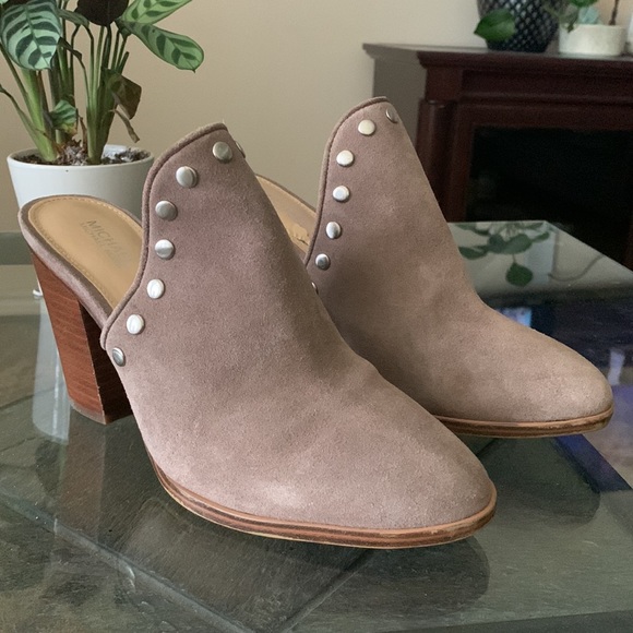 MICHAEL | MICHAEL KORS LOUISE STUDDED SUEDE HEELED MULES - Picture 1 of 11